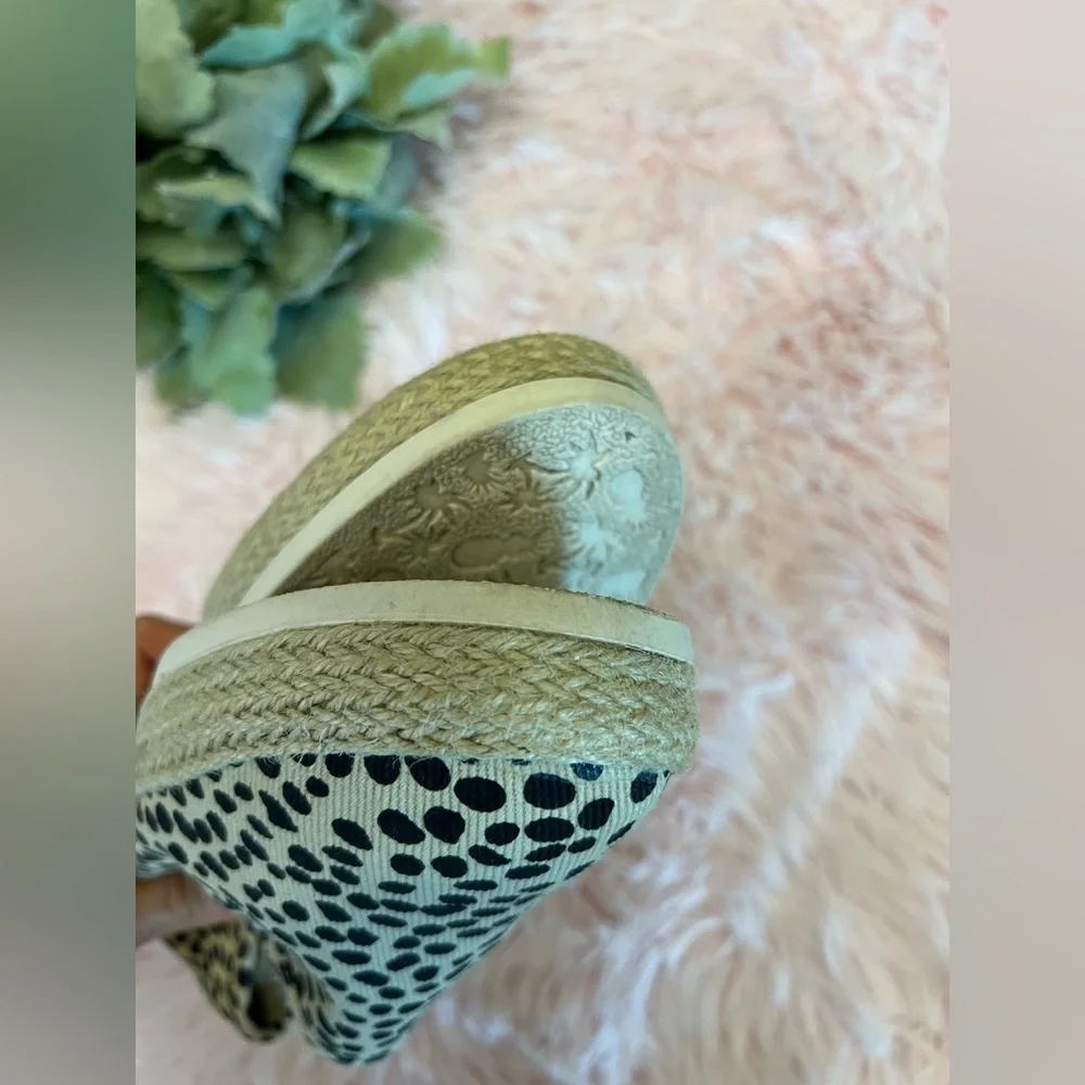 Espirit Nadine Cheetah Leopard Print Espadrille Flat Shoes Sz‎ 7.5